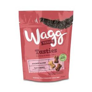 Wagg Tasty Bones With Chicken & Liver Dog Treats - 150G