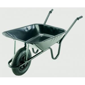 Walsall Black Builders Wheelbarrow  Pneumatic Tyre