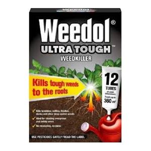 Weedol Ultra Tough Weedkiller 12 Tubes (360Sqm)