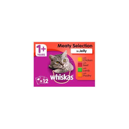 Whiskas 12 Pouches Meaty Selection in Jelly