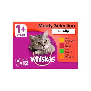 Whiskas 12 Pouches Meaty Selection in Jelly