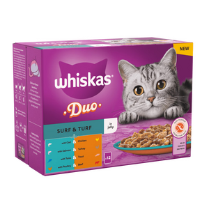 Whiskas Duo Surf & Turf in Jelly 12 pouch pack