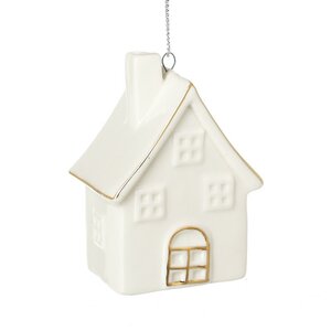 White House With Gold Edge Hanger