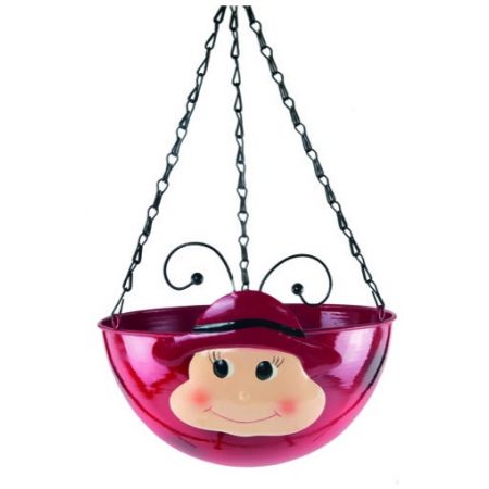 Wobblehead Ladybird Hanging Basket 28Cm