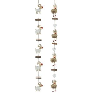 Wooden Reindeer Garland Mix