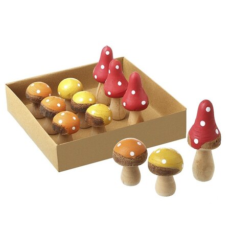 Wooden Toadstool Set
