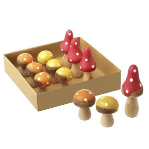 Wooden Toadstool Set